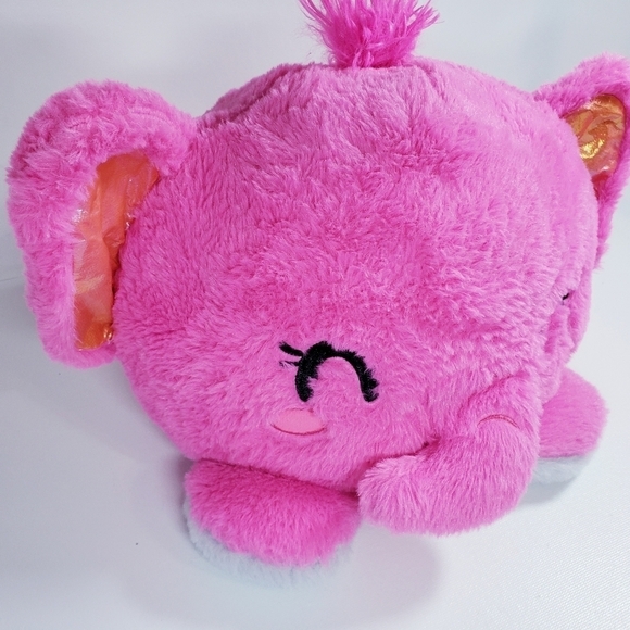 Hug Me Elephant 10" Stuffed Animal Plush Reversible - Grey & Pink - 'Ellie' NEW - Picture 10 of 12